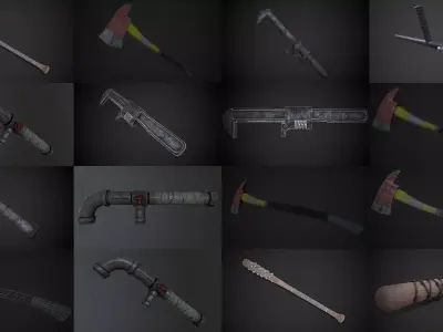 Makeshift Weaponry 3D Model Pack