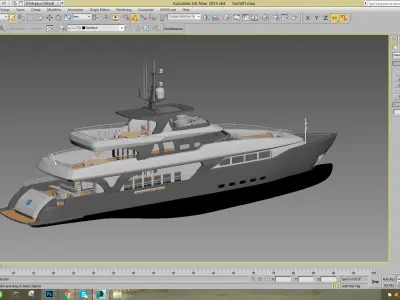 Super Yacht 3D Model 3D model