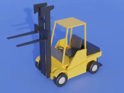 Constraction Machines Game Asset Low-poly 3D model