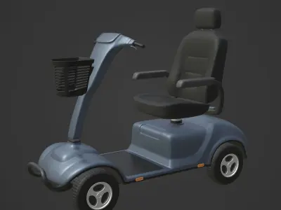 Generic Mobility Scooter -- wheelchair Low-poly 3D model