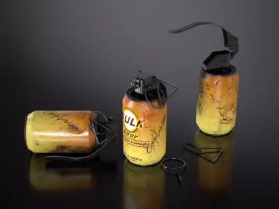 Beer Can Grenade Low-poly 3D model