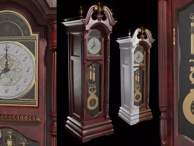 Grandfather Clock - High Fidelity 3D model
