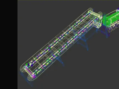 Fruit sorting machine 3D model