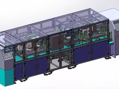 UV glue coating machine for mobile phone products 3D model