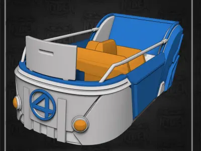 Fantastic 4 vehicle and herbie 3D print model