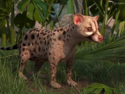  Asian Palm Civet Musang Spotted Coat Brown 