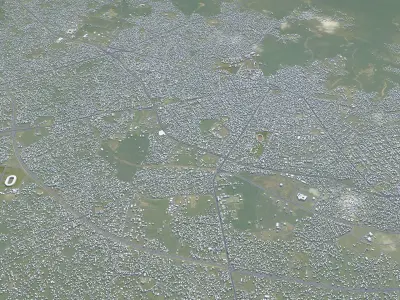 Uyo Nigeria 35km AI Low-poly 3D model