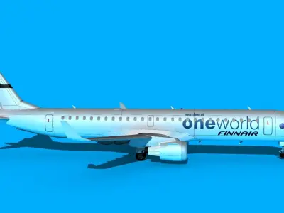 Embraer Emb-190 Finnair One World 3D model