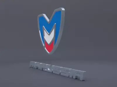 marussia logo 3D model buy