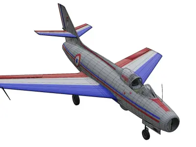Dassault MD454 Mystere IV Low-poly 3D model