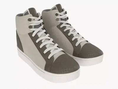 High-top Sneakers 3D model