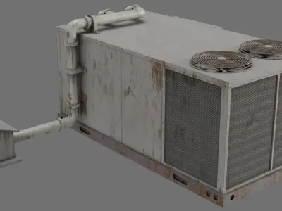 Rooftop AC Unit 1B Low-poly 3D model