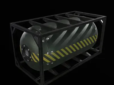 Military Cistern Storage PBR Low-poly 3D model