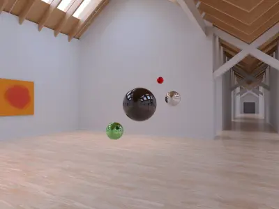 HDRI - Art Museum Gallery Interior 25 - 16384x8192 Texture