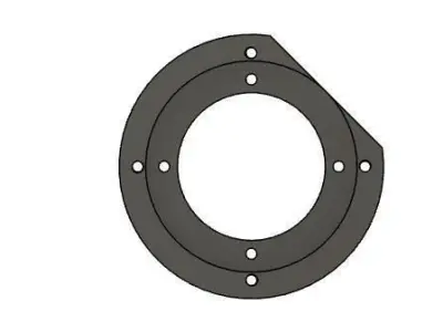 flange round metal plate 3D model