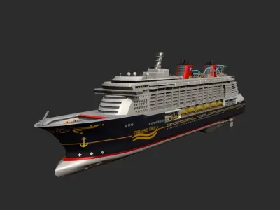 Cruise Ship   Low-poly 3D model