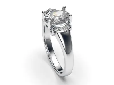solitaire with ring sizes  8 part S81 3D print model