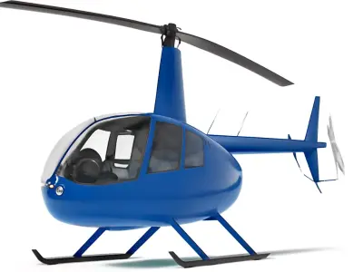 Light Utility Helicopter Blue Edition 3D model