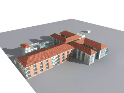 School Building 3D model 35