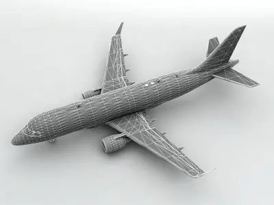 Embraer ERJ 170 - Generic White Low-poly 3D model