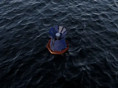 Floating Solar panel 3D model