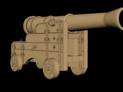 Old Cannon 3D Model 3D model