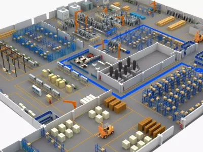 Factory Building 1 3D model purchase