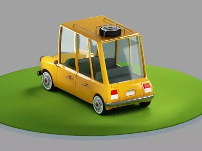 Cartoon Car 3D model 39