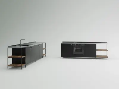 Industrial Modular Kitchen 3D model