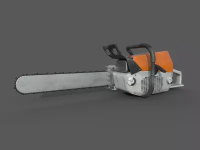 Chainsaw - Lowpoly - PBR - Animated Low-poly 3D model