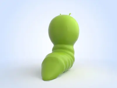 Cartoon Worm 3D model
