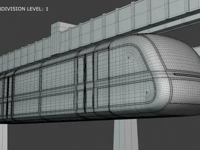 Sky train concept 2023 3D model