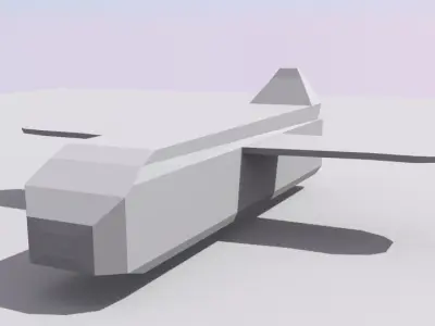 Low-poly jet plane Low-poly 3D model