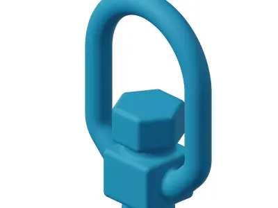 Plastic Crane Hook Toy 3D model