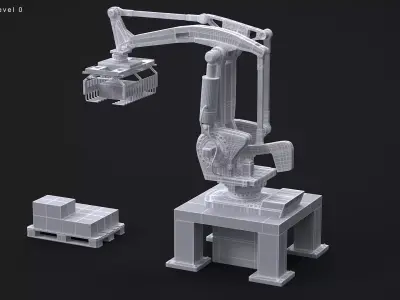 Industrial Palletizing Robot 3D model