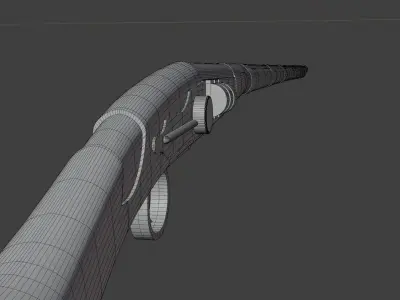 Tusken Cycler Rifle A 3D model