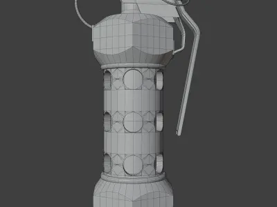 complect of  three grenades low-poly PBR game ready Low-poly 3D model