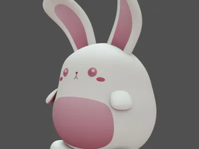 Plush Rabbit 3D model