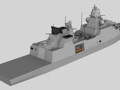 FFG Iver Huitfeldt class Low-poly 3D model