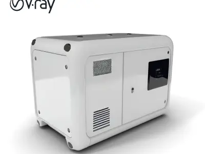 Modular Industrial Generator Model Pack Low-poly 3D model