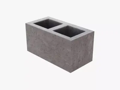 Cinderblock Low-poly 3D model