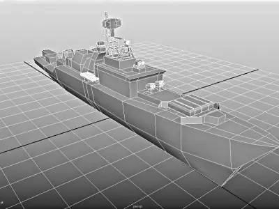 frigate FFG 3D model