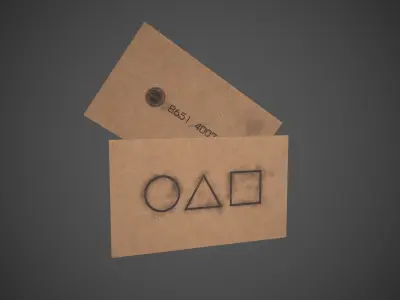 Squid Game Invitation Card Low-poly 3D model