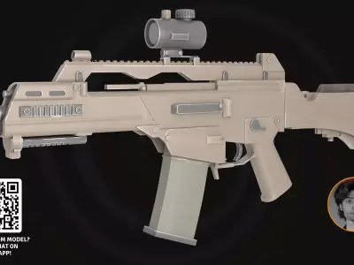 Heckler and Koch G36 - Military Assault Rifle 3D Asset 3D model
