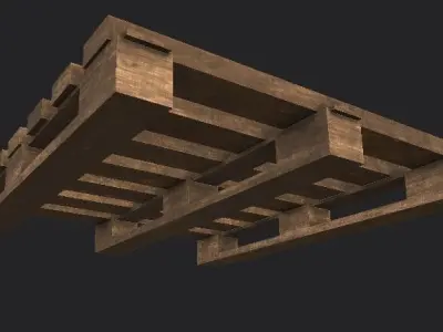Wooden Pallet Free low-poly 3D model shop
