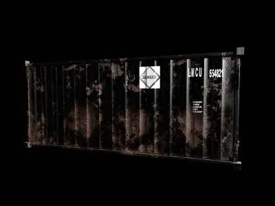 Container PBR shipping Low-poly 3D model