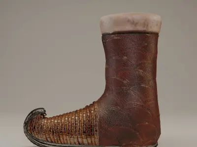 Viking Shoes Low-poly 3D model