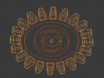 Wheel gear Free low-poly 3D model