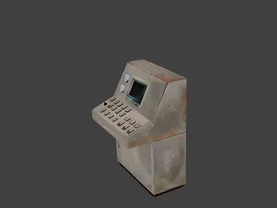 Industrial Computer Low-poly 3D model