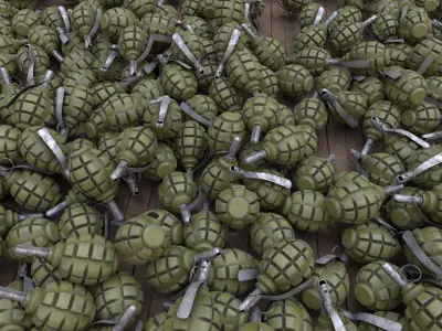 Grenade F1 Game-ready Low-poly 3D model Low-poly 3D model